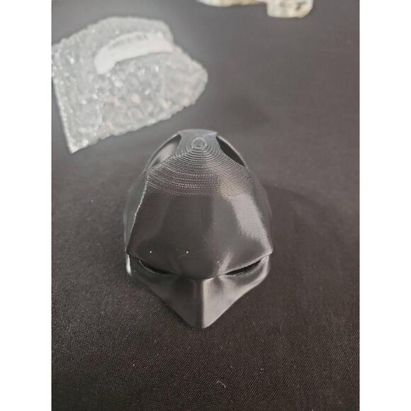 NWT 3D Print Large Cat Bat Mask Black High Impact Plastic - Picture 5 of 7